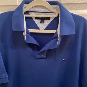 Y2K Tommy Hilfiger cobalt blue cotton polo men’s size large Very GUC